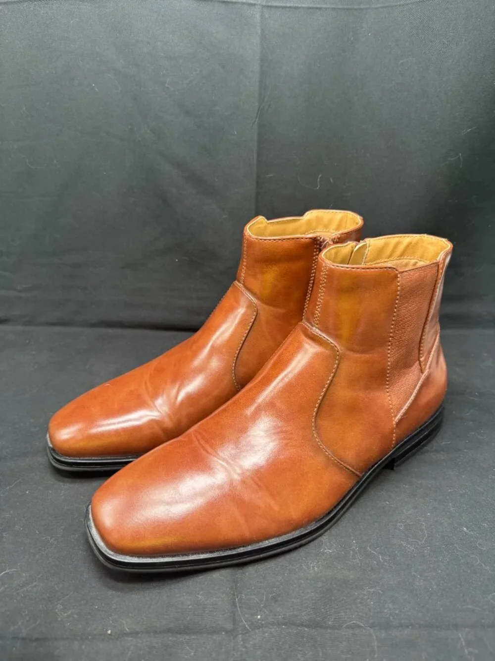 Vintage Brown Alfani Men's Luxe Chelsea Side Zip Boots Size 8.5